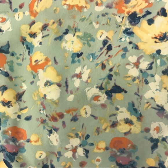 LC Lauren Conrad Watercolor Ruffle Top - Picture 5 of 5